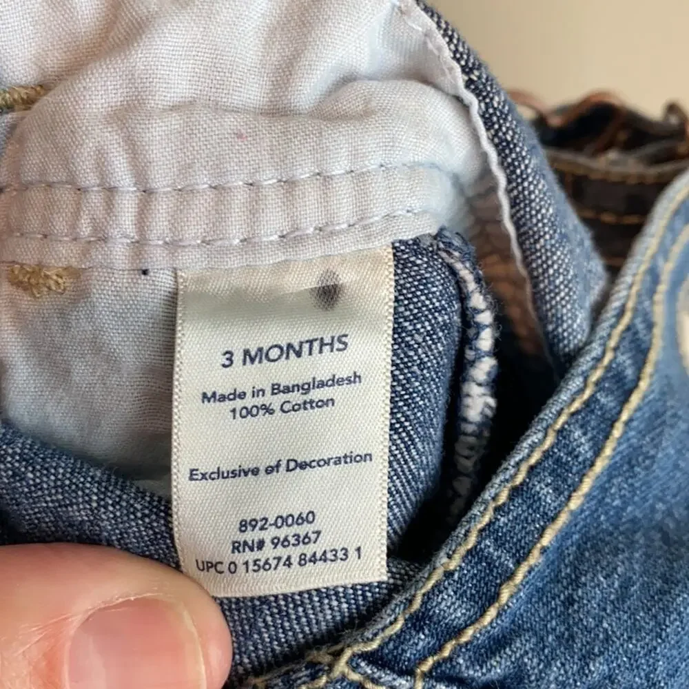 Vintage Girl OshKosh B’Gosh denim Heart overalls 3 Months
